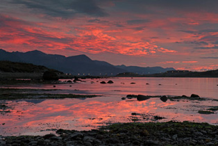 Sonnenaufgang am Beagle Kanal